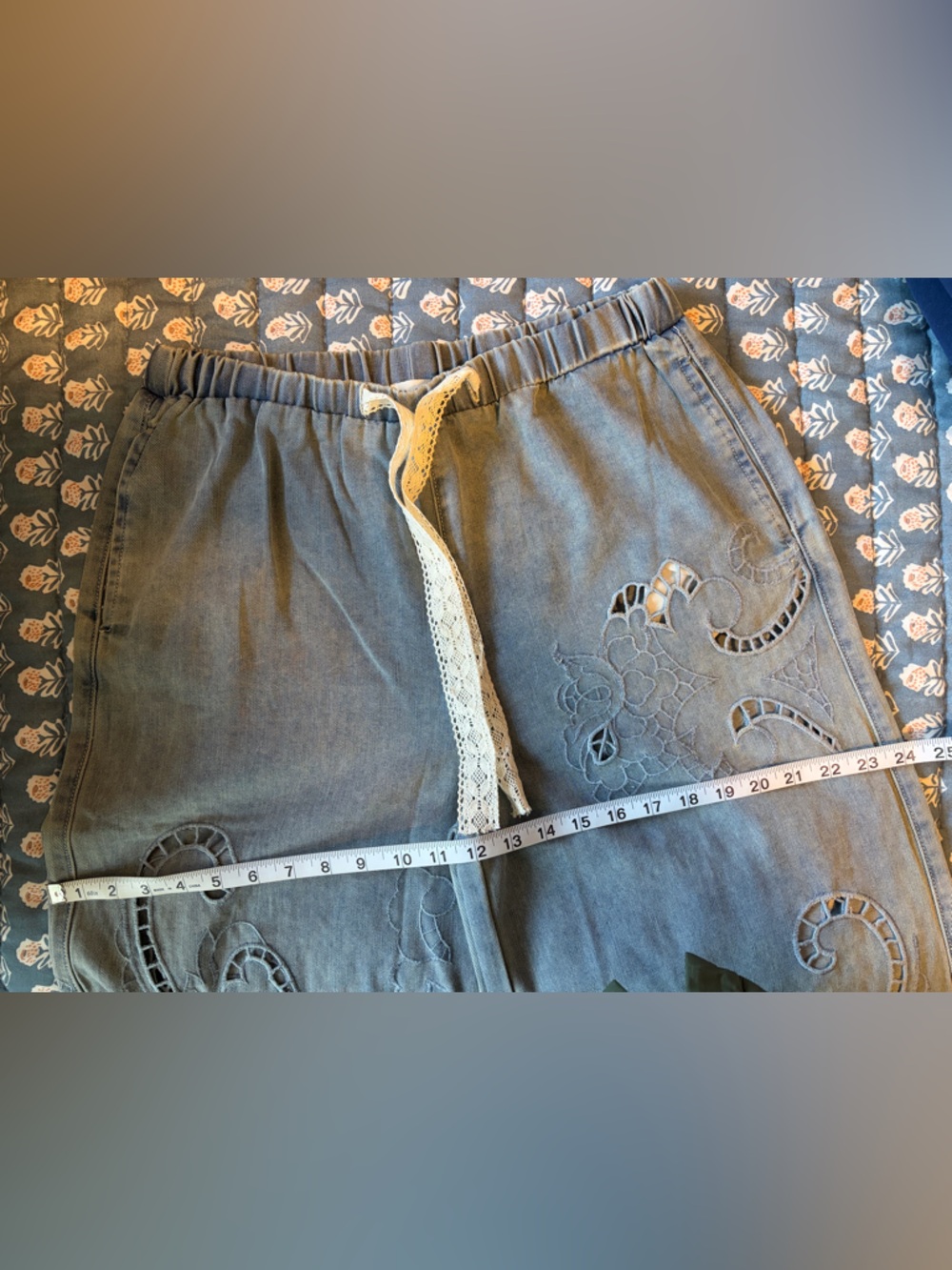🖤 POL Vintage Wash Outseam Woven Twill Wide Pants – NWT – Size Medium - Picture 11 of 11